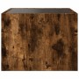 Bedside table with Infinity LED smoked oak 40x40x30 cm by , Nightstands - Ref: Foro24-3284074, Price: 69,48 €, Discount: %