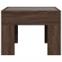 Bedside table with Infinity LED brown oak 40x40x30 cm by , Nightstands - Ref: Foro24-3284076, Price: 71,77 €, Discount: %