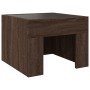 Bedside table with Infinity LED brown oak 40x40x30 cm by , Nightstands - Ref: Foro24-3284076, Price: 71,77 €, Discount: %