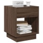 Bedside table with Infinity LED brown oak 40x40x50 cm by , Nightstands - Ref: Foro24-3284083, Price: 80,54 €, Discount: %