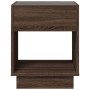 Bedside table with Infinity LED brown oak 40x40x50 cm by , Nightstands - Ref: Foro24-3284083, Price: 80,54 €, Discount: %