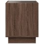 Bedside table with Infinity LED brown oak 40x40x50 cm by , Nightstands - Ref: Foro24-3284083, Price: 80,54 €, Discount: %