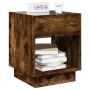 Bedside table with Infinity LED smoked oak 40x40x50 cm by , Nightstands - Ref: Foro24-3284081, Price: 77,94 €, Discount: %