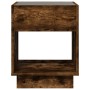 Bedside table with Infinity LED smoked oak 40x40x50 cm by , Nightstands - Ref: Foro24-3284081, Price: 77,94 €, Discount: %