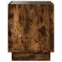 Bedside table with Infinity LED smoked oak 40x40x50 cm by , Nightstands - Ref: Foro24-3284081, Price: 77,94 €, Discount: %