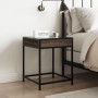 Bedside table with Infinity LED brown oak 40x40x51 cm by , Nightstands - Ref: Foro24-3284095, Price: 75,85 €, Discount: %