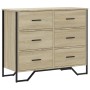 Engineered wood chest of drawers in Sonoma oak 91x35.5x74.5 cm by , Drawers - Ref: Foro24-3295303, Price: 153,96 €, Discount: %