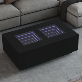 Black LED coffee table Infinity 116x69x40 cm by , Coffee table - Ref: Foro24-3284057, Price: 236,99 €, Discount: %