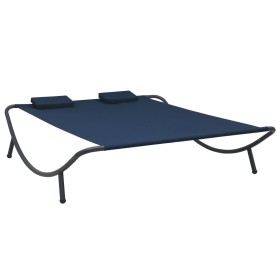 Blue fabric outdoor lounger by vidaXL, Outdoor beds - Ref: Foro24-313531, Price: 96,99 €, Discount: %