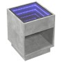 Coffee table with Infinity LED concrete gray 40x40x50 cm by , Coffee table - Ref: Foro24-847647, Price: 77,94 €, Discount: %