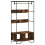 Engineered wood smoked oak wardrobe 90x50x180 cm by , Dresser Organizers and Bar Hangers - Ref: Foro24-848671, Price: 117,56 ...