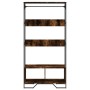 Engineered wood smoked oak wardrobe 90x50x180 cm by , Dresser Organizers and Bar Hangers - Ref: Foro24-848671, Price: 117,56 ...