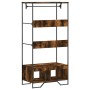 Engineered wood smoked oak wardrobe 90x50x180 cm by , Dresser Organizers and Bar Hangers - Ref: Foro24-848671, Price: 117,56 ...