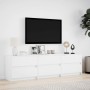 TV stand with LED lights, engineered wood, white, 180x34x50 cm by , TV Furniture - Ref: Foro24-3307926, Price: 190,22 €, Disc...