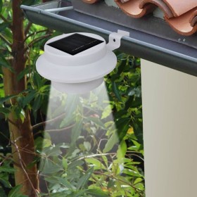 Foco solar blanco para vallas de jardín, 6 unidades de vidaXL, Iluminación de exterior - Ref: Foro24-41181, Precio: 44,99 €, ...