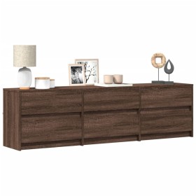 LED TV stand in brown oak engineered wood 180x34x50 cm by , TV Furniture - Ref: Foro24-3307932, Price: 189,99 €, Discount: %