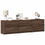 LED TV stand in brown oak engineered wood 180x34x50 cm by , TV Furniture - Ref: Foro24-3307932, Price: 189,98 €, Discount: %