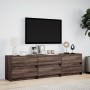 LED TV stand in brown oak engineered wood 180x34x50 cm by , TV Furniture - Ref: Foro24-3307932, Price: 189,98 €, Discount: %