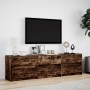 Mueble de TV LED madera ingeniería roble ahumado 180x34x50 cm de , Muebles TV - Ref: Foro24-3307930, Precio: 183,87 €, Descue...