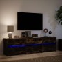 Mueble de TV LED madera ingeniería roble ahumado 180x34x50 cm de , Muebles TV - Ref: Foro24-3307930, Precio: 183,87 €, Descue...