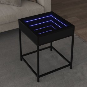 Mesita de noche con Infinity LED negra 40x40x51 cm de , Mesas de centro - Ref: Foro24-847672, Precio: 75,99 €, Descuento: %