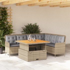 Gartensofagarnitur 2-teilig mit braunen Polyrattan-Kissen. von , Gartensets - Ref: Foro24-3262085, Preis: 556,60 €, Rabatt: %