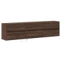 Wall-mounted TV unit with LED in brown oak, 180x31x45 cm. by , TV Furniture - Ref: Foro24-3307939, Price: 180,97 €, Discount: %