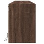 Wall-mounted TV unit with LED in brown oak, 180x31x45 cm. by , TV Furniture - Ref: Foro24-3307939, Price: 180,97 €, Discount: %