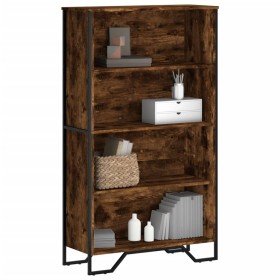 Engineered wood smoked oak bookshelf 80x31x137.5 cm by , Bookcases and shelves - Ref: Foro24-848631, Price: 88,80 €, Discount: %