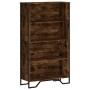 Engineered wood smoked oak bookshelf 80x31x137.5 cm by , Bookcases and shelves - Ref: Foro24-848631, Price: 84,49 €, Discount: %