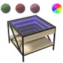 Coffee table with Infinity LED Sonoma oak 50x50x38 cm by , Coffee table - Ref: Foro24-847698, Price: 86,89 €, Discount: %