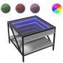 Coffee table with Infinity LED Sonoma gray 50x50x38 cm by , Coffee table - Ref: Foro24-847700, Price: 89,82 €, Discount: %