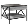 Coffee table with Infinity LED Sonoma gray 50x50x38 cm by , Coffee table - Ref: Foro24-847700, Price: 89,82 €, Discount: %