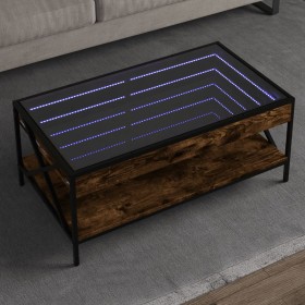 Couchtisch mit Infinity LED in geräucherter Eiche 90x50x38 cm von , Couchtisch - Ref: Foro24-847709, Preis: 118,99 €, Rabatt: %