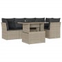 Garden sofa set 6 pieces and gray synthetic rattan cushions by , Garden sets - Ref: Foro24-3266572, Price: 498,33 €, Discount: %