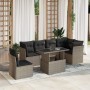 Gartensofa-Set, 7-teilig, mit Kissen, aus hellem grauem PE-Rattan. von , Gartensets - Ref: Foro24-3266622, Preis: 563,57 €, R...