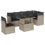 7-piece garden sofa set with light gray PE rattan cushions by , Garden sets - Ref: Foro24-3266622, Price: 550,56 €, Discount: %