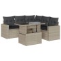 Gartensofagarnitur 6-teilig mit grauen Polstern aus synthetischem Rattan von , Gartensets - Ref: Foro24-3267272, Preis: 489,9...