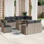 Set muebles jardín 9 pzas y cojines ratán sintético gris claro de , Conjuntos de jardín - Ref: Foro24-3267412, Precio: 701,97...