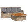 Garden sofa set with beige cushions 3 pcs PE rattan by , Garden sets - Ref: Foro24-3262589, Price: 613,99 €, Discount: %