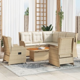 Garden furniture set with 6-piece synthetic rattan beige cushions by , Garden sets - Ref: Foro24-3262470, Price: 876,48 €, Di...