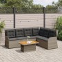 Gartenmöbel-Set 5-teilig mit grauen Polstern aus synthetischem Rattan von , Gartensets - Ref: Foro24-3262472, Preis: 740,11 €...