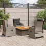 Gartenmöbel-Set 5-teilig mit grauen Polstern aus synthetischem Rattan von , Gartensets - Ref: Foro24-3262741, Preis: 650,22 €...