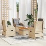 Set muebles de jardín 5 pzas con cojines ratán sintético beige de , Conjuntos de jardín - Ref: Foro24-3262736, Precio: 609,79...