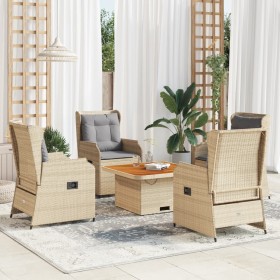 Gartenmöbel-Set, 5-teilig, mit beigen Polstern aus synthetischem Rattan. von , Gartensets - Ref: Foro24-3262736, Preis: 609,9...