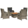 5-piece garden furniture set with gray synthetic rattan cushions by , Garden sets - Ref: Foro24-3262734, Price: 610,77 €, Dis...