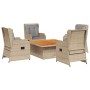 Garden furniture set, 5 pieces, with beige synthetic rattan cushions. by , Garden sets - Ref: Foro24-3262743, Price: 692,93 €...