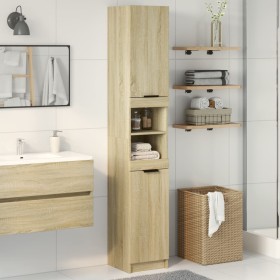 Armario de baño madera ingeniería roble Sonoma 32x34x188,5 cm de , Muebles de baño - Ref: Foro24-849656, Precio: 86,87 €, Des...