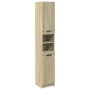 Engineered wood bathroom cabinet in Sonoma oak, measuring 32x34x188.5 cm. by , Bathroom furniture - Ref: Foro24-849656, Price...