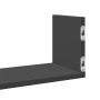 Set of 3 wall shelves made of black engineered wood, 58x18x18 cm. by , Shelves and shelves - Ref: Foro24-853282, Price: 30,99...